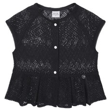 BEEN 女童蕾絲背心襯衫 BZ32VT01BK