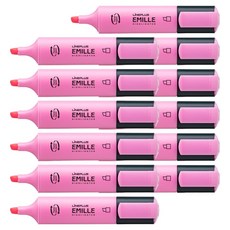 Lineplus 艾米爾 橢圓形螢光筆, 柔和粉紅, 12個