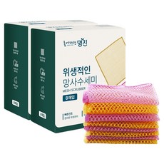 홈에디션명진 위생적인 망사수세미, 8개입, 2개