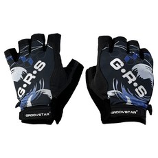 GROOVSTAR Jeko GRS MTB 自行車防震Markel運動半指手套 雙手一組, 1套, 海軍藍