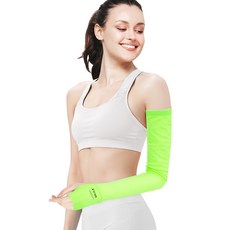 SPEED S. 美肌光波抗UV防曬袖套, 螢光綠, 1個