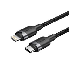 VEnTIOn 威迅 LAL Type-C-Lightning 充電線, 2m, 黑色, 1條