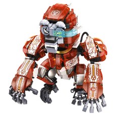 LIN07 미니블럭 공룡로봇 레드 고릴라 662022-4LI, 1개, 혼합색상