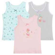 女童用 Love Animal 純棉背心 3件組