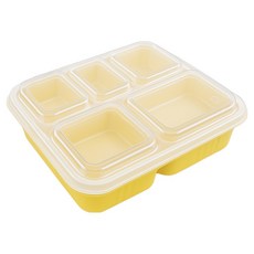Swan蓋子便當容器 2116 5格 黃色, 1件, 100個