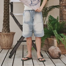 韓國 BLUETAIL 男童條紋半長牛仔褲 AZC3PT01BU