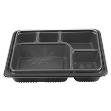 Swan 5格豬排郊遊漢江新款附蓋便當盒, 50個, 1入