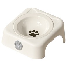 파스텔펫 반려동물 캣풋 세라믹 식기 18 x 18 x 8 cm, 화이트, 1개