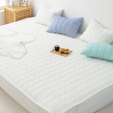 Inyx Sunny 泡泡紗抗菌除臭固定鬆緊帶家庭床墊, 白色