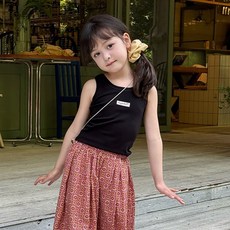 Starbean 女童字母標籤彩色無袖上衣