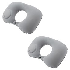 EVER HOUSE 攜帶式充氣頸枕 2入, 灰色