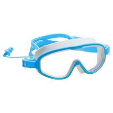 AttiRabbit 嬰幼兒用寬版耳塞泳鏡, 1個, 藍色