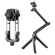피지와이텍 피지테크 인스타360 X4 케이지 + 3WAY 삼각대 키트 세트, 1세트, P-55A-010(케이지), P-GM-158(삼각대)