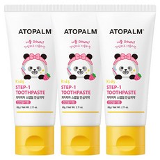 ATOPALM 愛多康 兒童用Chika Chika Step 1安心牙膏 草莓香, 3個, 60g