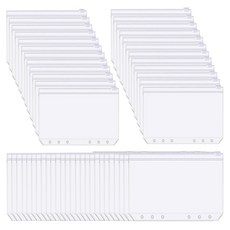 유메모아 6공 다이어리 PVC 지퍼백 현금 생활 A5 수납정리, 60개