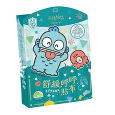 明基健康生活 幸福物語 三麗鷗 舒緩呼呼貼布 涼感佛手柑 人魚漢頓, 1盒, 6片