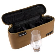 글렌캐런 캠핑에디션 글래스 4종 + 브룩클린웍스 여행 캠핑용 트래블 글래스백 M 탄 세트, 1세트