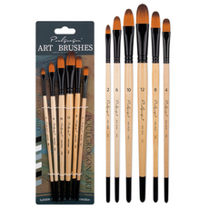 올이즈유 학용품 그림 라운드붓 6종 세트, 1세트, 2호, 4호, 6호, 8호, 10호, 12호