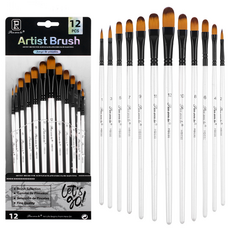 All is you 水彩畫圓頭筆刷12件組, 1套, 1號, 3號, 5號, 7號, 9號, 11號, 12號, 10號, 8號, 6號, 4號, 2號