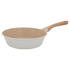 ROYAL GRAFTON 北歐廚房奶油色IH一體成型鑄造陶瓷中式炒鍋, 28cm, 1個