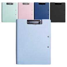 HANEE 雙向A4文件板夾 5入, 1套, 黑色, 海軍藍, 綠色, 藍色, 粉紅色