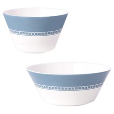 HANKOOK CHINAWARE 骨瓷Arum 1人餐具碗組, 1組, 藍色, 飯碗+湯碗