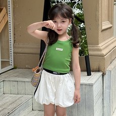 Starbean 女童字母標籤彩色無袖背心