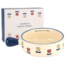 Dailylike 手柄義大利麵碗 01 鬱金香, 1個, 混合色