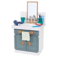 little tikes 小泰克 我的第一座洗手檯化妝臺扮家家酒, 1個, 混合顏色