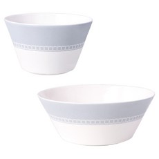 한국도자기 본차이나 아름 1인 공기 대접 세트, 그레이, 1세트, 공기 + 대접