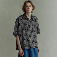 아노블리어 남녀공용 팜 트리 하프 셔츠