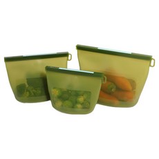 DeliOne NEW 矽膠密封袋 S + M + L 3件組, 1套, 森林綠