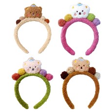 Khohimo 小熊生日派對遊樂園髮箍4件組 5W0370, 1套, 混合色
