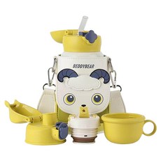BEDDYBEAR 杯具熊 四葉草兒童保溫壺 316不銹鋼, 美美羊, 630ml, 1個