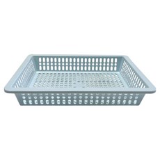 책상 서랍 사각 바구니, 파스텔 블루, 1개