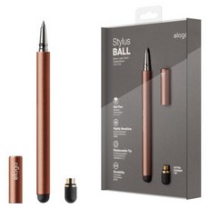 엘라고 스타일러스 볼펜겸용 정전식 터치펜, 초코, 1개