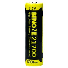 BENONE 대용량 고효율 KC인증 보호회로 리튬이온 충전지 21700 5000mAh, 1개, 1개입