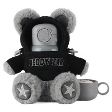 BEDDYBEAR 杯具熊 316不銹鋼 豌豆兒童保溫杯, 摘星熊黑, 630ml, 1個