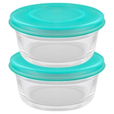 발룬피니 원터치 크리스탈 반찬통, 2개, 950ml