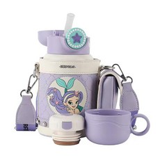 BEDDYBEAR 杯具熊 316不銹鋼 豌豆兒童保溫杯, 酷酷美人魚, 630ml, 1個