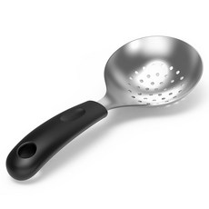 MARI STEIGER Profi 304不鏽鋼迷你濾網型湯勺, 黑色, 1個