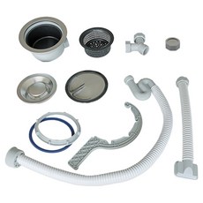 Cosmo N Slim排水口 大型 水槽排水組, 1套, 灰色