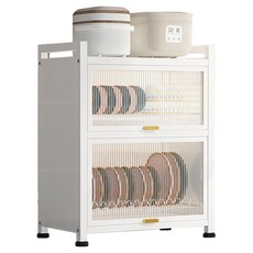 HOUDER 上翻門防塵碗碟櫃 45cm, 2層, 白色, 1個