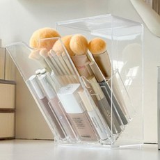 LIVING WORKS 45度開放式刷具收納盒, 1個, 透明