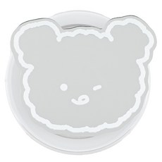 구스페리 동물 맥세이프 미러 톡, 16 하양낼름곰돌이, 1개