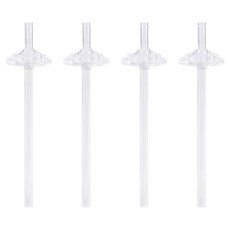 토비앤몰리 교체용 실리콘 2단계 투명 빨대꼭지 4p + 대롱 4p 세트 280ml, 1세트, WHITE 4P 1세트, WHITE 4P