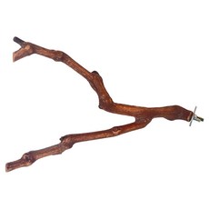 벨라픽 스트레스 해소 횃대 더블 스탠드 포도나무 20cm, 우드, 1개