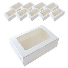 이홈베이커리 원터치 창박스 180 x 125 x 50 mm, 10개, 화이트