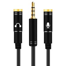 KODACHIEF 스피커 메탈 1수 2암밴드 이어폰케이블 30cm, 오트밀 + 블랙, 1개