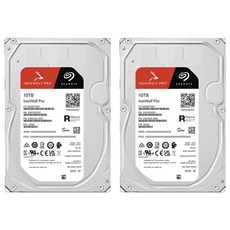 씨게이트 IronWolf Pro NAS용 HDD 패키지 2p, ST10000NT001, 10TB